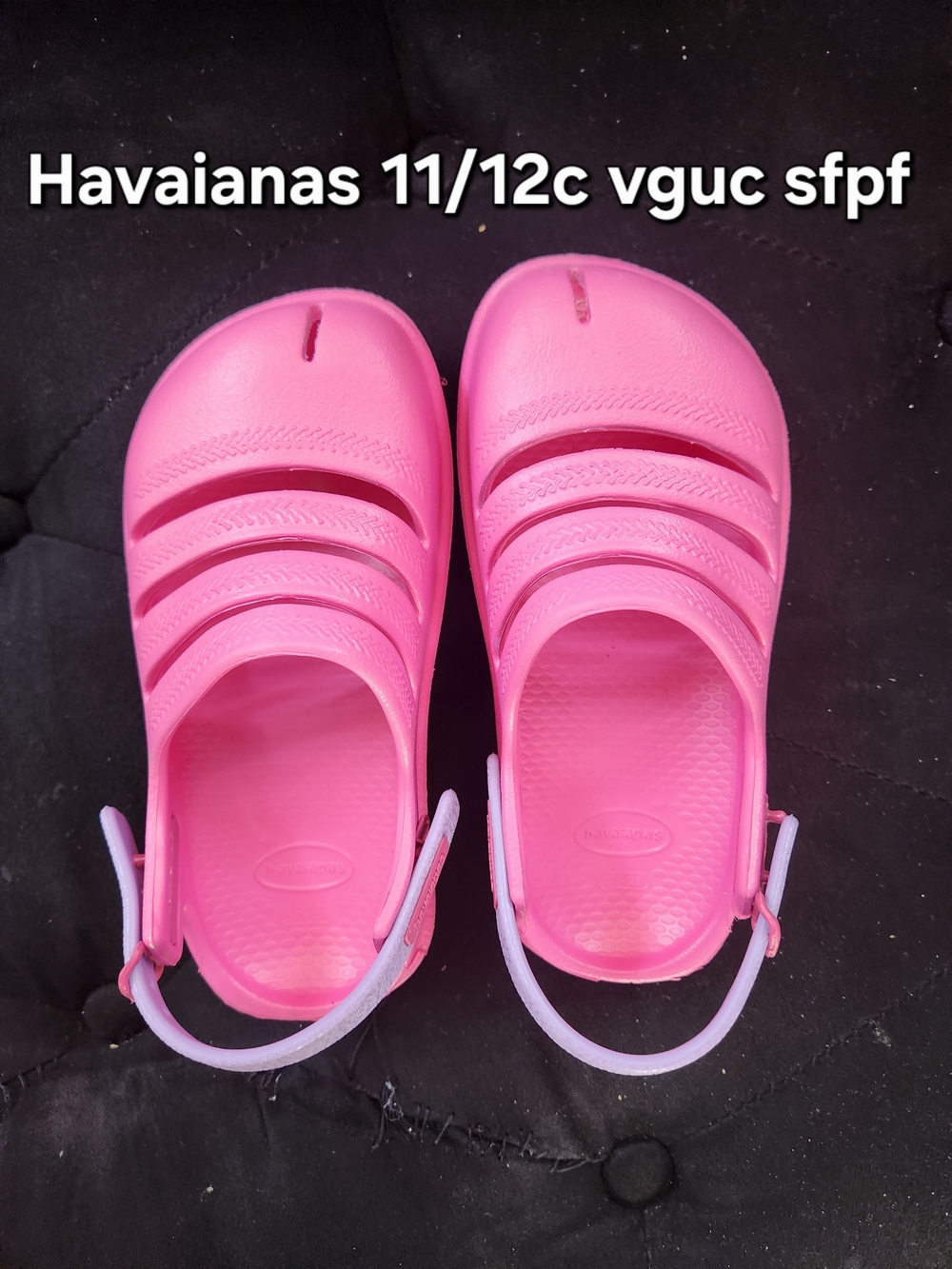 Havaianas Kids Pink Slip-On Sandals with Back Strap